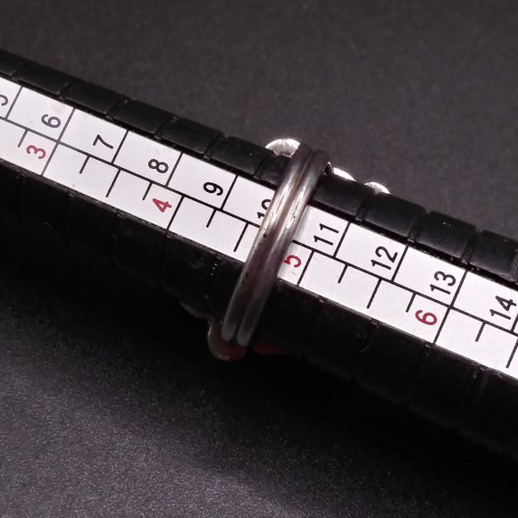 60s Malachite Sterling Silver Signed Native Ring - Picture 8 of 8